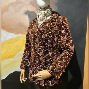 Mignon Paris - New York, 1960s Velvet Double Breasted Blazer S